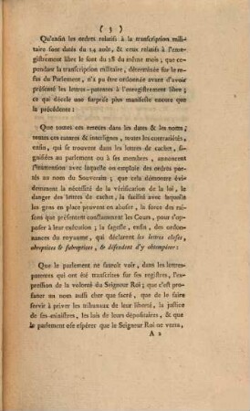 Extrait Des Registres Du Parlement De Bourdeaux Du 6 Septembre 1787