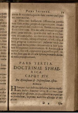 Pars Tertia. Doctrinae Sphaericae