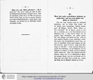 IV. Wem sind unsere verderblichen Zustände zuzuschreiben ...?
