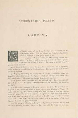Plate IV. Carving
