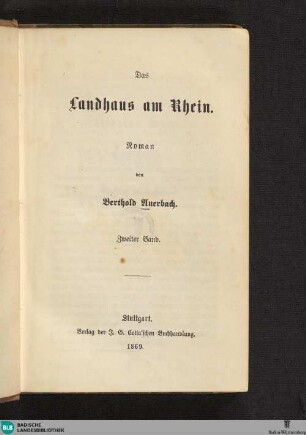 2: Das Landhaus am Rhein : Roman