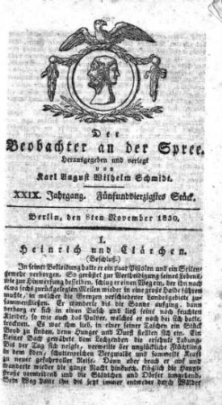 45. Stueck, 8. November 1830