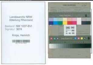 Entnazifizierung Heinrich Knips , geb. 14.01.1895 (Werkmeister)