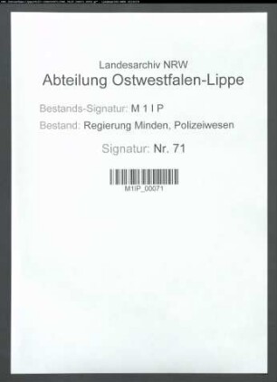 Polizeiverwaltung in Lübbecke, Band 2