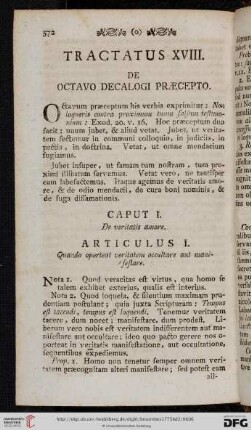 Tractatus XVIII. De octavo decalogi praecepto