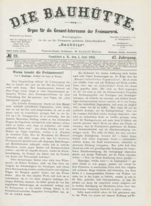 No. 23. Frankfurt a. M., den 4. Juni 1904. 47. Jahrgang.
