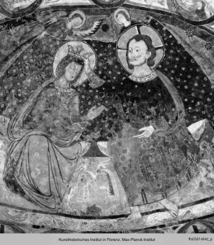 Krönung Mariens und die Heiligen Julius, Julian, Agabitus, Gaudentius : Die Krönung Mariens