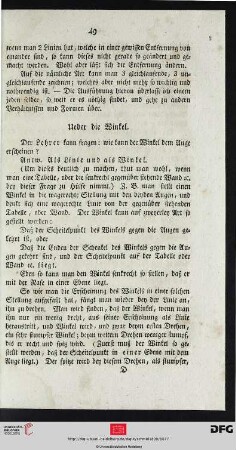 Ueber die Winkel