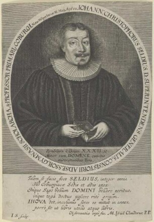 Bildnis des Johann: Christophorus Seldius
