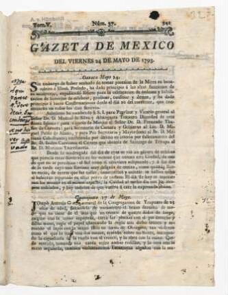 Gazeta de Mexico. 24.05.1793 - 16.12.1803