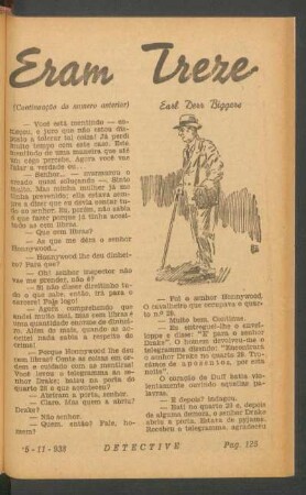 Eram treze : [Romance]. (Continuação do número anterior). (Contínua no próximo número)
