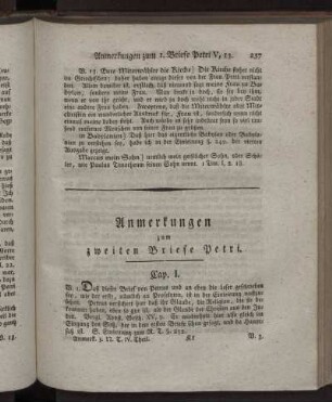 Anmerkungen zum zweiten Briefe Petri