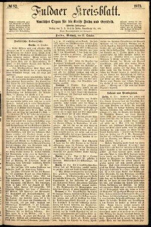 Ausgabe vom Mittwoch, den 15. Oktober 1873.
