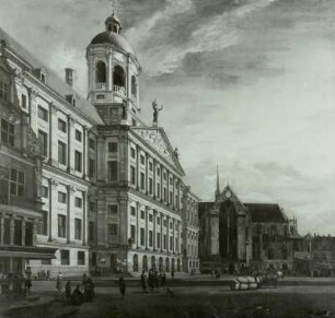Der Platz vor dem Rathaus zu Amsterdam