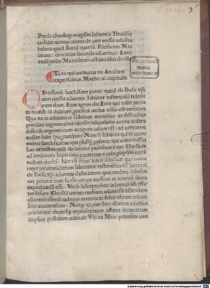 Oratio de veri Messiae adventu : 1472.12.06