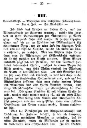 Council-Bluffs.- Nachrichten über verschiedene Indianerstämme. - Der 4. Juli.- Die Black-Hills.