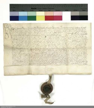 Revers Siegmund Heinrichs Burggraf von Kirchberg zu Farnroda bezüglich der Belehnung mit dem Hof Burbach durch Hermann Georg [von Neuhof], Abt von Fulda