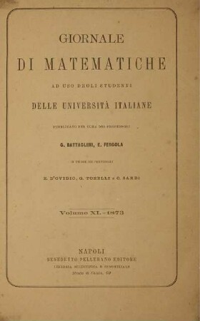11: Giornale di matematiche