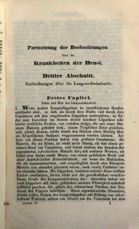 Medicinische Klinik : in einer Auswahl von Beobachtungen, gesammelt in dem Hospitale der Charité (Klinik des Herrn Lerminier), 4. Krankheiten der Brust ; 2