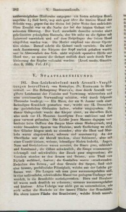 V. Staatsarzneikunde.
