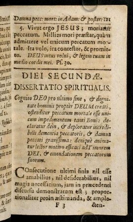 121-146, Dissertatio Spiritualis.