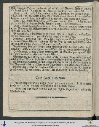 Partikular-Witterung.