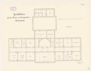 Land- und Amtsgericht, Schweidnitz Geschäftshaus: Grundriss 2. OG 1:100