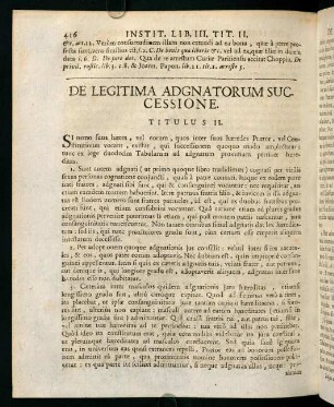 416-426, DE LEGITIMA ADGNATORUM SUCCESSIONE. - DE SENATUS CONSLUTO TERTULLIANO.