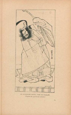 Le guerrier Shoki, par Shiounshô. (D'après une gravure en couleurs)