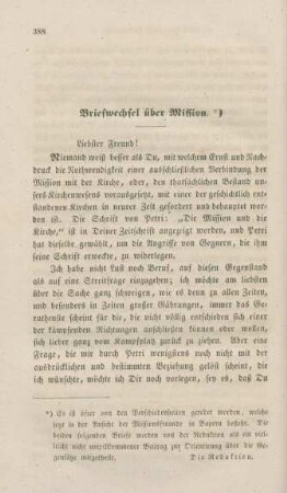 388-398 Briefwechsel über Mission