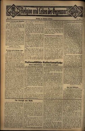 Zweite Ausgabe vom Sonntag, den 12. Juni 1932.