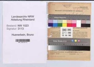 Entnazifizierung Bruno Huenerbein , geb. 13.10.1899 (Techn.-Angestellter)