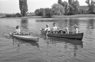 Wallhausen: am Bodensee; Paddel- und Zweisitzer Boot