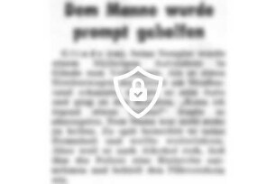 Dem Manne wurde prompt geholfen