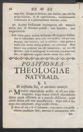 Positiones Theologiae Naturalis