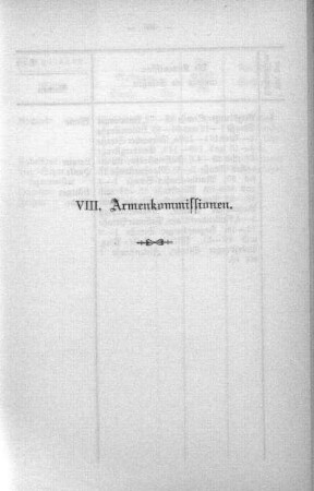 VIII. Armen-Commissionen, deren Mitglieder und Armenärzte