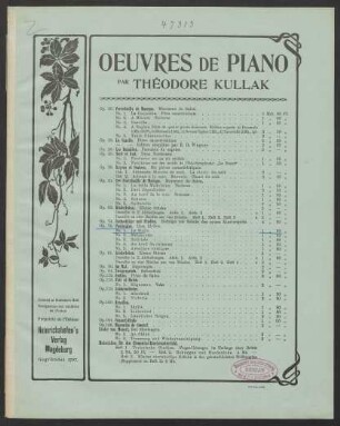 No. 1: Le matin : Op. 75 No. 1