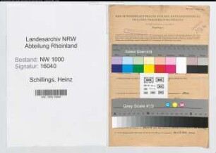 Entnazifizierung Heinz Schillings, geb. 12.08.1909 (Silberschmied)