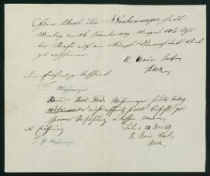 Vorladung vom Universitätsamt (28.11.1849)