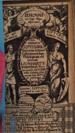 De numero septenario variarum lectionum Collectionem hanc Philologicam elaboravit Leonhartt Wurffbain