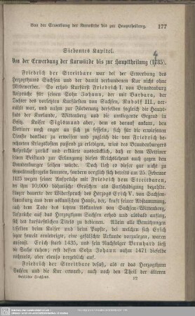 Siebentes Kapitel. von der Erwerbung der Kurwürde bis zur Haupttheilung (1485)