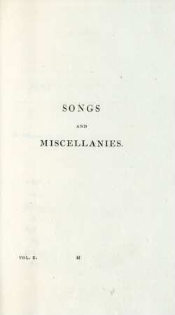 Songs and miscellanies
