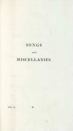 Songs and miscellanies