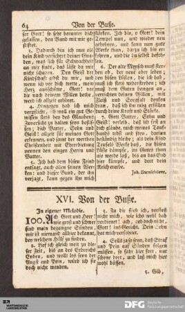 XVI. Von der Buße.
