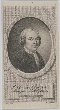 Bildnis des J. B. de Boyer d`Argens