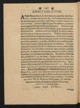 Additamentum.