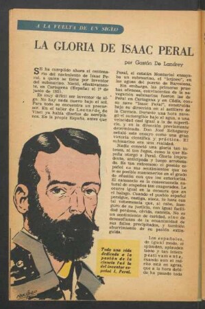 La gloria de Isaac Peral : A la vuelta de un siglo