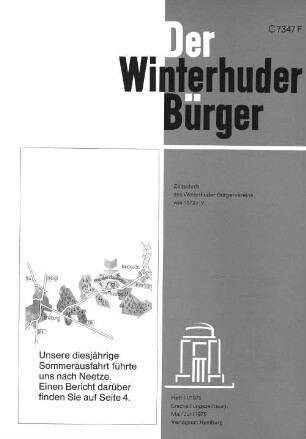 Heft III / 1975 : Zeitschrift des Winterhuder Bürgervereins von 1872 r.V. Heft III / 1975 Erscheinungszeitraum: Mai/Juni 1975