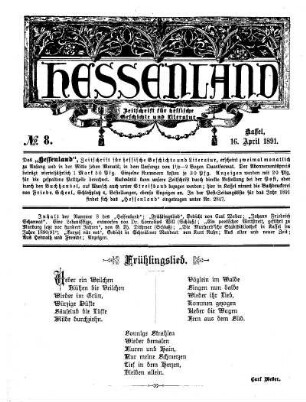No. 8, 16. April 1891