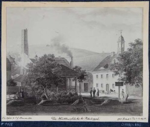 Die Hüttenschänke bei der König Friedrich August-Hütte (Eisenhammer) in Potschappel (Freital) im Plauenschen Grund